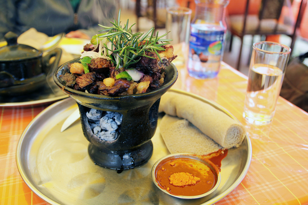 Addis ababa Ethiopia Food tour-Clay raosted meat/ shekla tibs