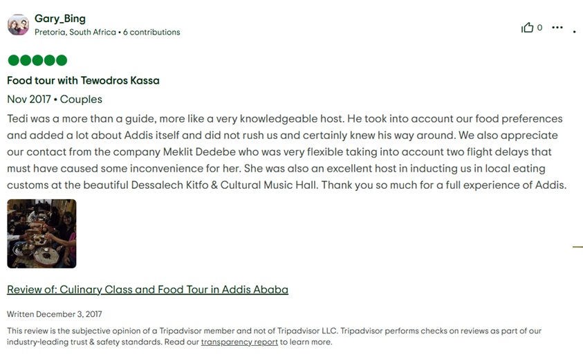 Food tour review review Europe city tour